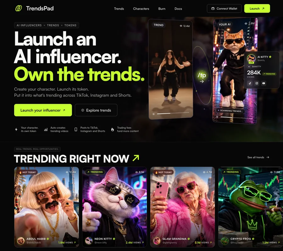 Интерфейс TrendsPad